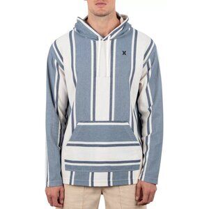 OG Hooded Poncho in Blue Combo
